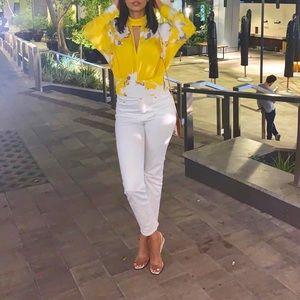 Free People Yellow Top